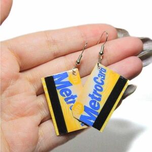 NYC Metro Card Inspired Earrings